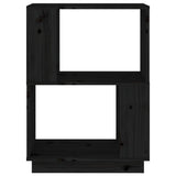 NNEVL Book Cabinet/Room Divider Black 51x25x70 cm Solid Wood Pine