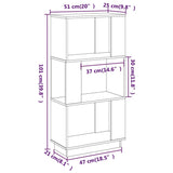 NNEVL Book Cabinet/Room Divider 51x25x101 cm Solid Wood Pine