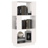 NNEVL Book Cabinet/Room Divider White 51x25x101 cm Solid Wood Pine
