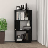 NNEVL Book Cabinet/Room Divider Black 51x25x101 cm Solid Wood Pine