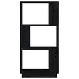 NNEVL Book Cabinet/Room Divider Black 51x25x101 cm Solid Wood Pine
