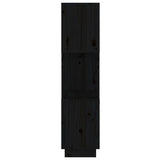 NNEVL Book Cabinet/Room Divider Black 51x25x101 cm Solid Wood Pine