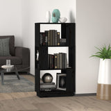 NNEVL Book Cabinet/Room Divider Black 51x25x101 cm Solid Wood Pine