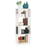 NNEVL Book Cabinet/Room Divider White 51x25x132 cm Solid Wood Pine