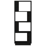 NNEVL Book Cabinet/Room Divider Black 51x25x132 cm Solid Wood Pine