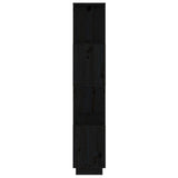 NNEVL Book Cabinet/Room Divider Black 51x25x132 cm Solid Wood Pine