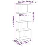 NNEVL Book Cabinet/Room Divider Black 51x25x132 cm Solid Wood Pine