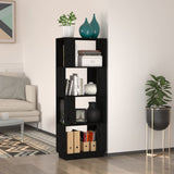 NNEVL Book Cabinet/Room Divider Black 51x25x132 cm Solid Wood Pine