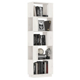 NNEVL Book Cabinet/Room Divider White 51x25x163.5 cm Solid Wood Pine