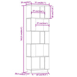 NNEVL Book Cabinet/Room Divider White 51x25x163.5 cm Solid Wood Pine