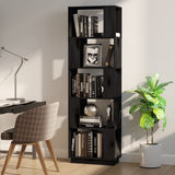 NNEVL Book Cabinet/Room Divider Black 51x25x163.5 cm Solid Wood Pine