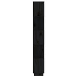 NNEVL Book Cabinet/Room Divider Black 51x25x163.5 cm Solid Wood Pine