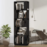 NNEVL Book Cabinet/Room Divider Black 51x25x163.5 cm Solid Wood Pine