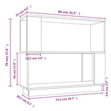 NNEVL Book Cabinet/Room Divider 80x25x70 cm Solid Wood Pine
