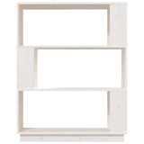 NNEVL Book Cabinet/Room Divider White 80x25x101 cm Solid Wood Pine