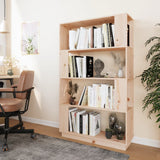 NNEVL Book Cabinet/Room Divider 80x25x132 cm Solid Wood Pine