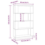 NNEVL Book Cabinet/Room Divider 80x25x132 cm Solid Wood Pine