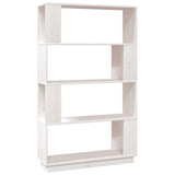 NNEVL Book Cabinet/Room Divider White 80x25x132 cm Solid Wood Pine
