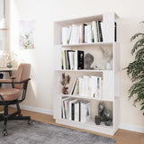 NNEVL Book Cabinet/Room Divider White 80x25x132 cm Solid Wood Pine