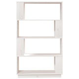 NNEVL Book Cabinet/Room Divider White 80x25x132 cm Solid Wood Pine