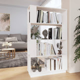 NNEVL Book Cabinet/Room Divider White 80x25x132 cm Solid Wood Pine
