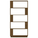 NNEVL Book Cabinet/Room Divider Honey Brown 80x25x163.5 cm Solid Wood