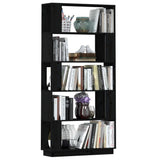 NNEVL Book Cabinet/Room Divider Black 80x25x163.5 cm Solid Wood Pine