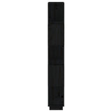 NNEVL Book Cabinet/Room Divider Black 80x25x163.5 cm Solid Wood Pine
