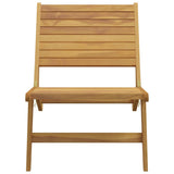 NNEVL Garden Chair with Footrest Solid Wood Teak