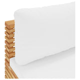 NNEVL Garden Middle Sofa with Cream Cushions Solid Wood Teak