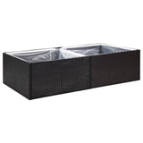 NNEVL Garden Planter Black 157x80x40 cm Poly Rattan