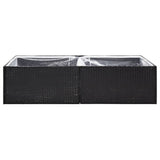 NNEVL Garden Planter Black 157x80x40 cm Poly Rattan