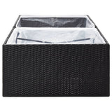 NNEVL Garden Planter Black 157x80x40 cm Poly Rattan