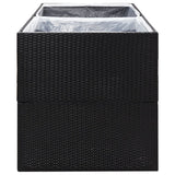 NNEVL Garden Planter Black 157x80x80 cm Poly Rattan