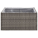 NNEVL Garden Planter Grey 80x80x40 cm Poly Rattan