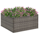 NNEVL Garden Planter Grey 80x80x40 cm Poly Rattan