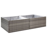 NNEVL Garden Planter Grey 157x80x40 cm Poly Rattan
