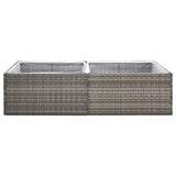 NNEVL Garden Planter Grey 157x80x40 cm Poly Rattan