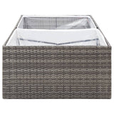 NNEVL Garden Planter Grey 157x80x40 cm Poly Rattan