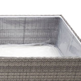 NNEVL Garden Planter Grey 157x80x40 cm Poly Rattan
