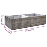 NNEVL Garden Planter Grey 157x80x40 cm Poly Rattan