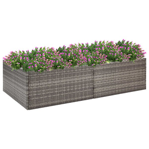 NNEVL Garden Planter Grey 157x80x40 cm Poly Rattan