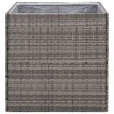 NNEVL Garden Planter Grey 80x80x80 cm Poly Rattan