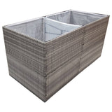 NNEVL Garden Planter Grey 157x80x80 cm Poly Rattan
