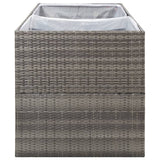NNEVL Garden Planter Grey 157x80x80 cm Poly Rattan