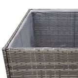 NNEVL Garden Planter Grey 157x80x80 cm Poly Rattan