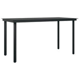 NNEVL 7 Piece Garden Dining Set Black