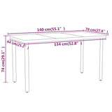 NNEVL 7 Piece Garden Dining Set Black