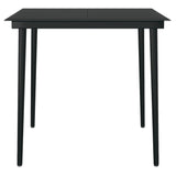 NNEVL 3 Piece Garden Dining Set Black
