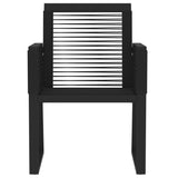NNEVL 5 Piece Garden Dining Set Black